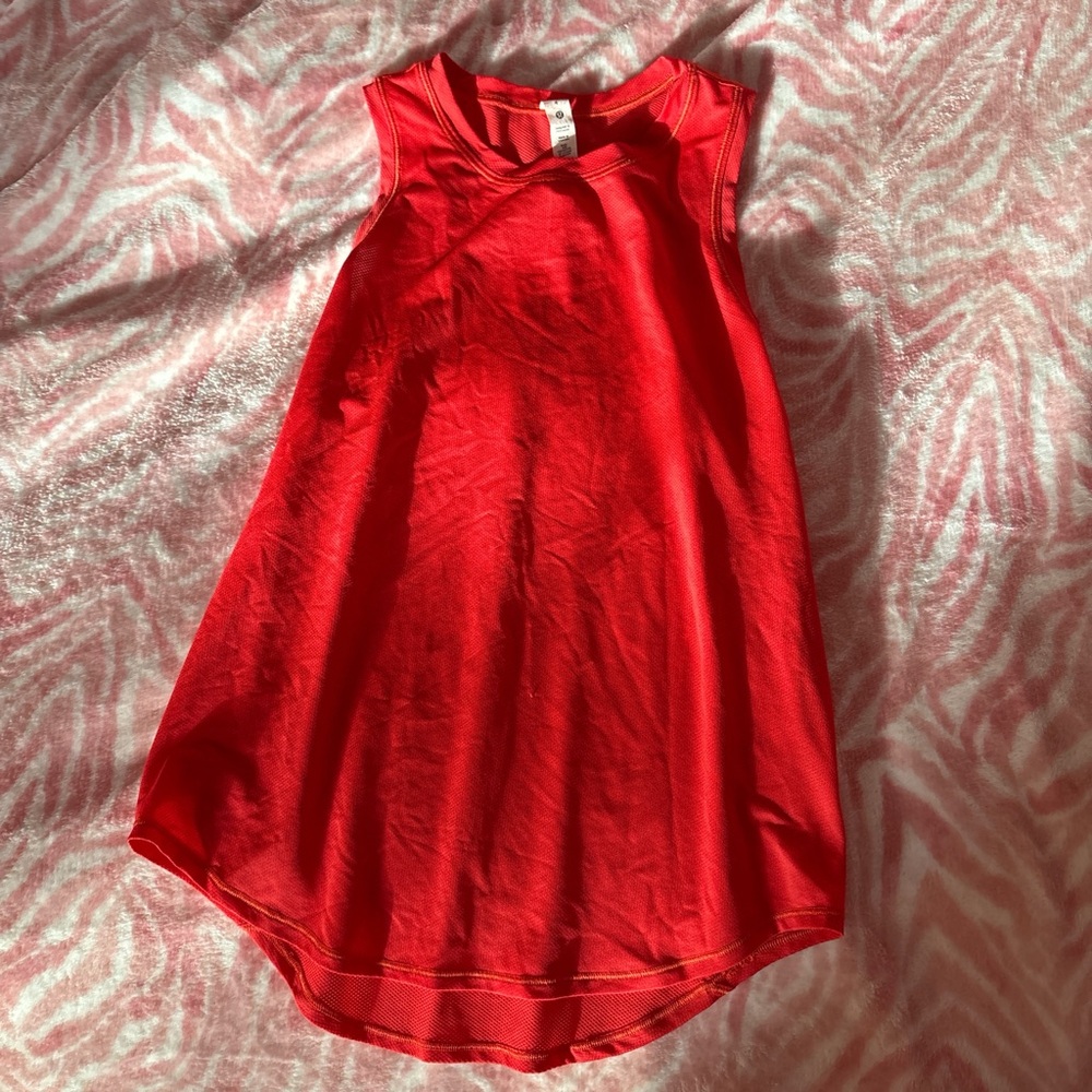 Lululemon red workout tank top